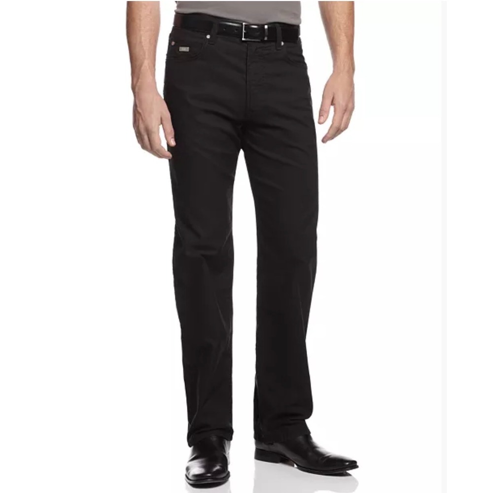 Hugo Boss Alabama Black Straight Leg Jeans Mens 32x32 Cotton Denim Pants